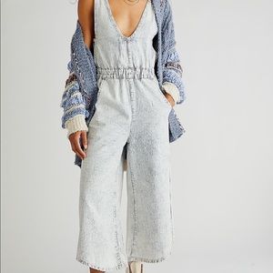 Free People Denim Alora Jumpsuit
